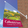 Wall Mounted Promotional Flags.