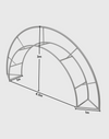 3D Triangular Prism Archway Display.