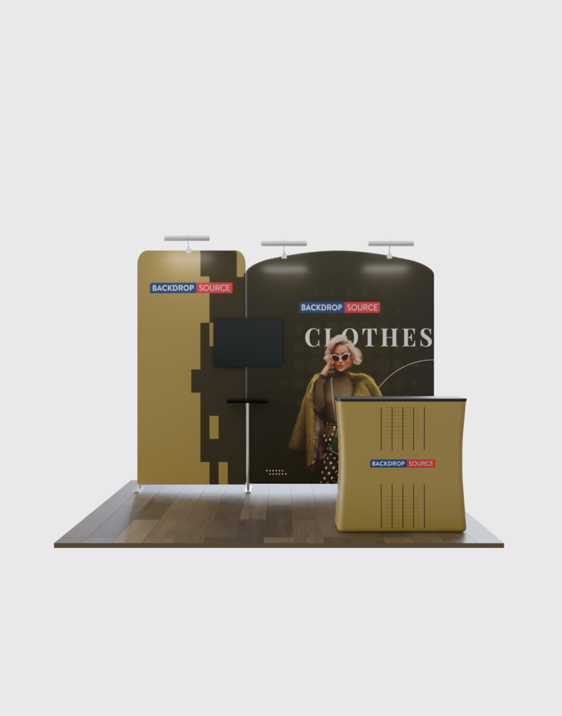 3m wide modular exhibition kit with customizable design for professional trade show booths display solutions.