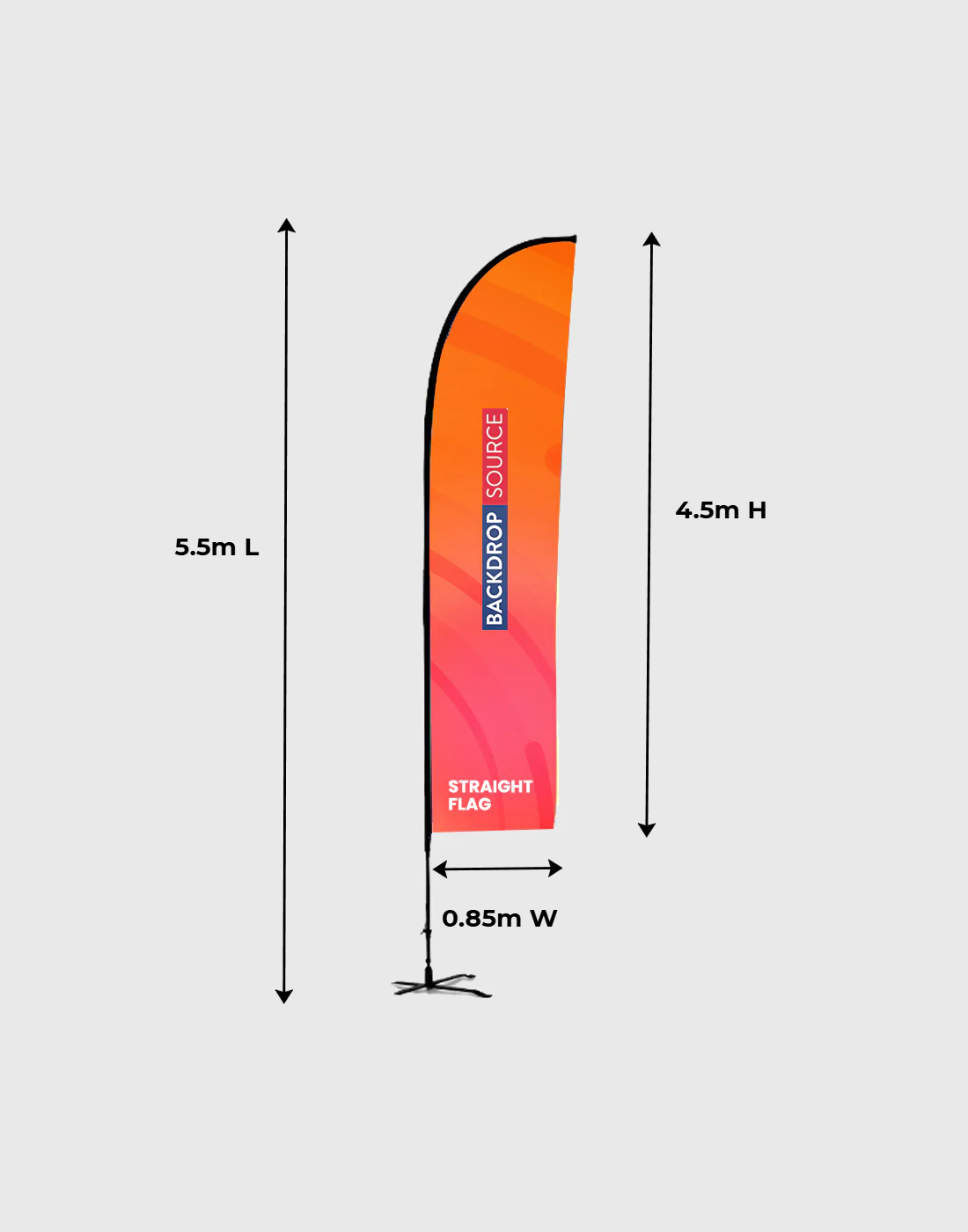 Customized Straight Feather Flag Banner Printing