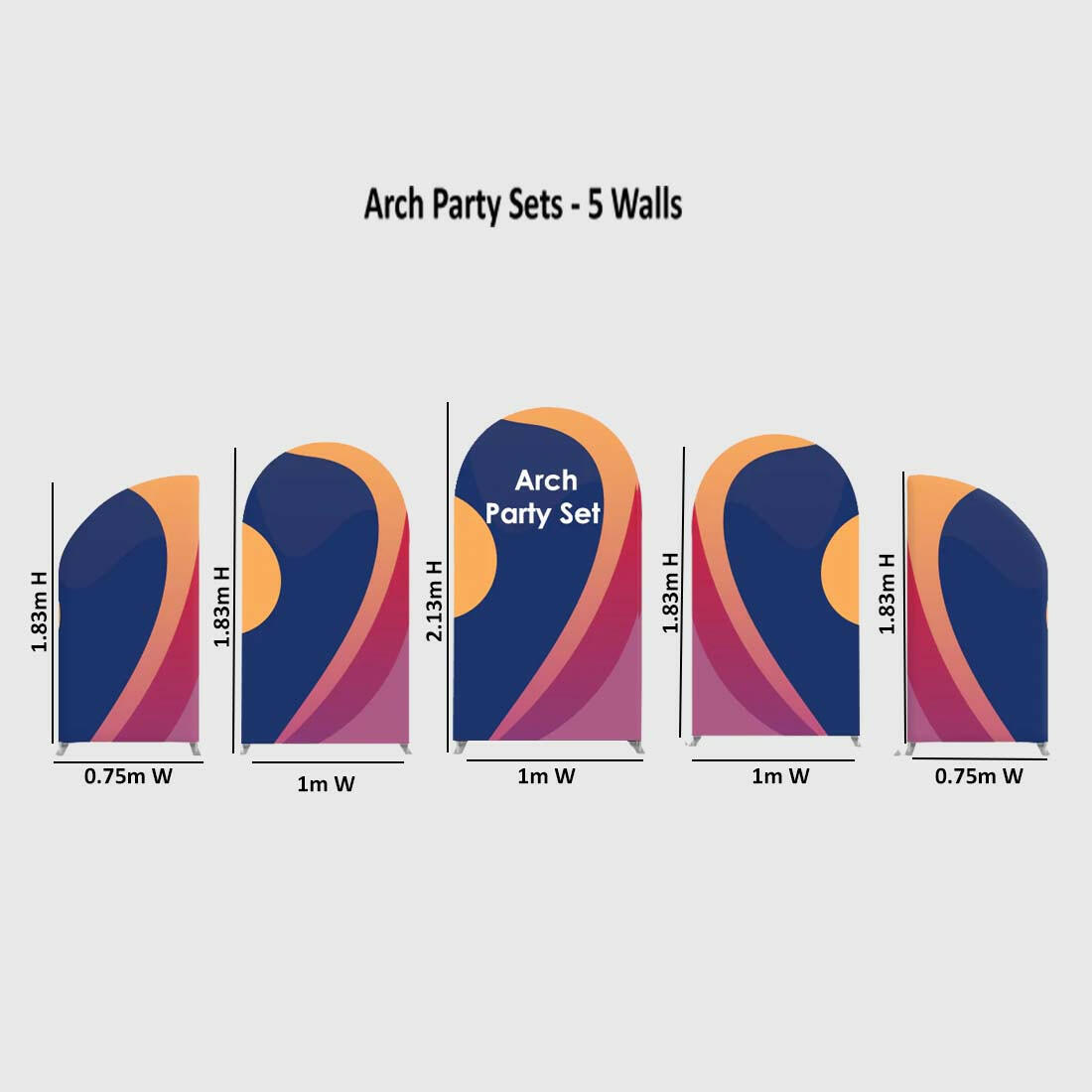 Arch Party Sets - 5 Walls.