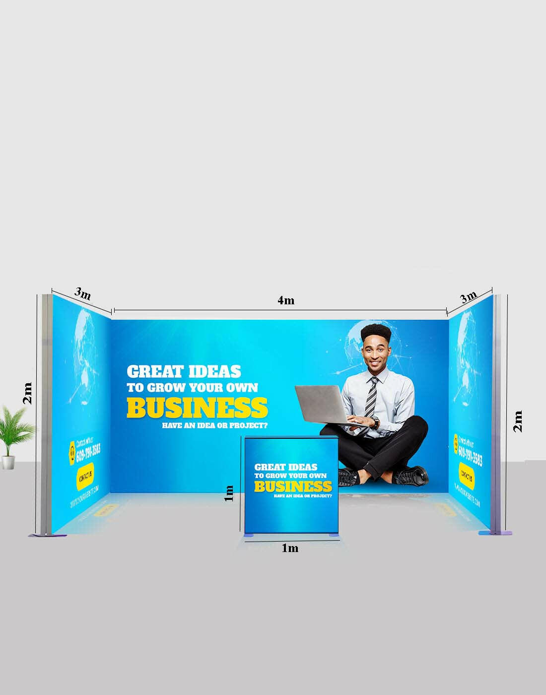 4m SEG Modular Lightbox Display for Tradeshows - Model 2.