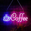 Straight Tension Display with Neon Lights.
