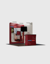 Inclined Exhibition Kit display with 3m wide booths, ideal for professional trade show and exhibition setups.