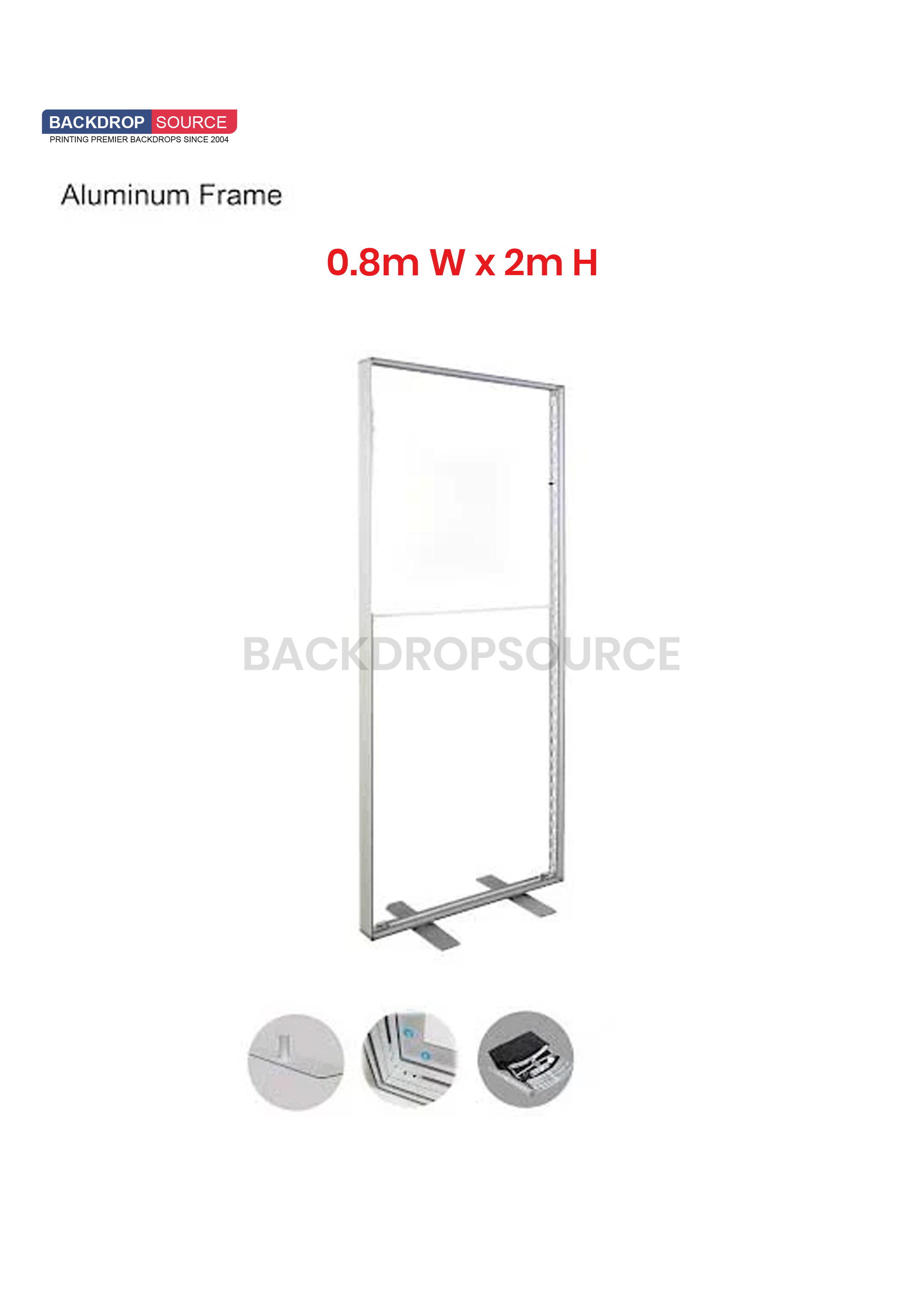SEG Frameless Fabric LED Light Box Display - 0.8m W x  2m H.