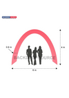 C Shape Tension Fabric Arch - 6m.