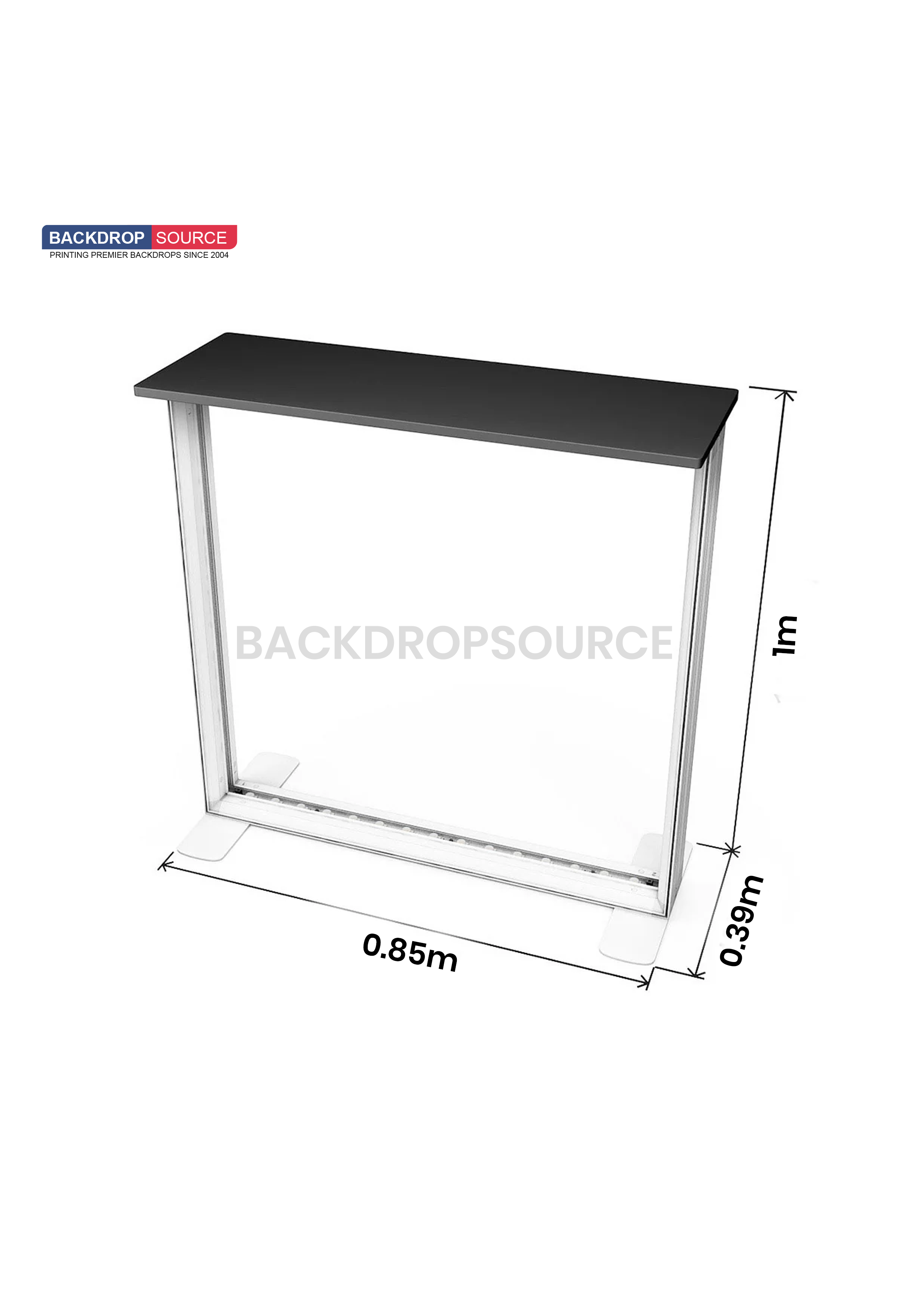 SEG Light Box Display Counter - 1m H.