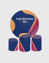 Pre Designed Round Backdrop Kits with Counter for Birthday Parties & Events.