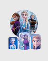Frozen Princess Event Party Round Backdrop Kit.
