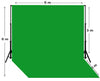 Professional green screen photo backdrop for chroma key video production and photography studio setup.