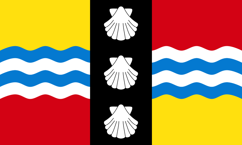 Bedfordshire County Flag in TrueKolor Wrinkle Free Fabric.