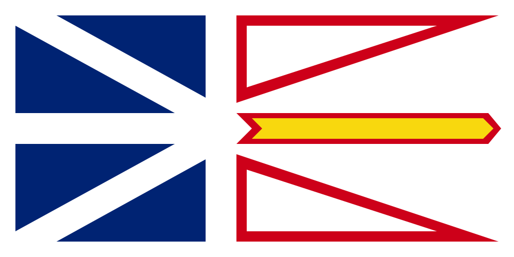 Newfoundland and Labrador Provincial Flag in TrueKolor Wrinkle Free Fabric.