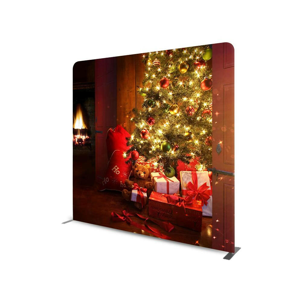 Christmas Tree STRAIGHT TENSION FABRIC MEDIA WALL.