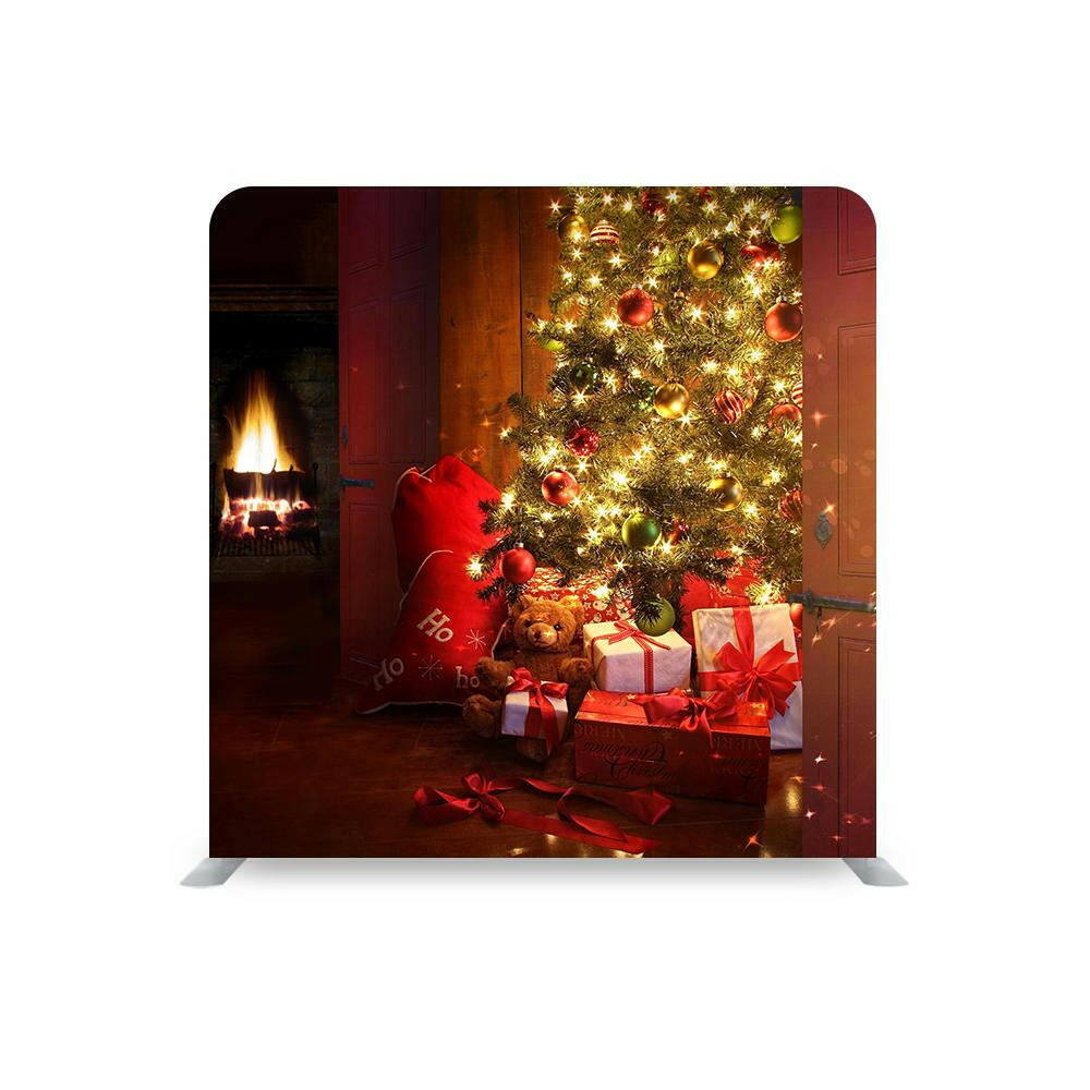 Christmas Tree STRAIGHT TENSION FABRIC MEDIA WALL.