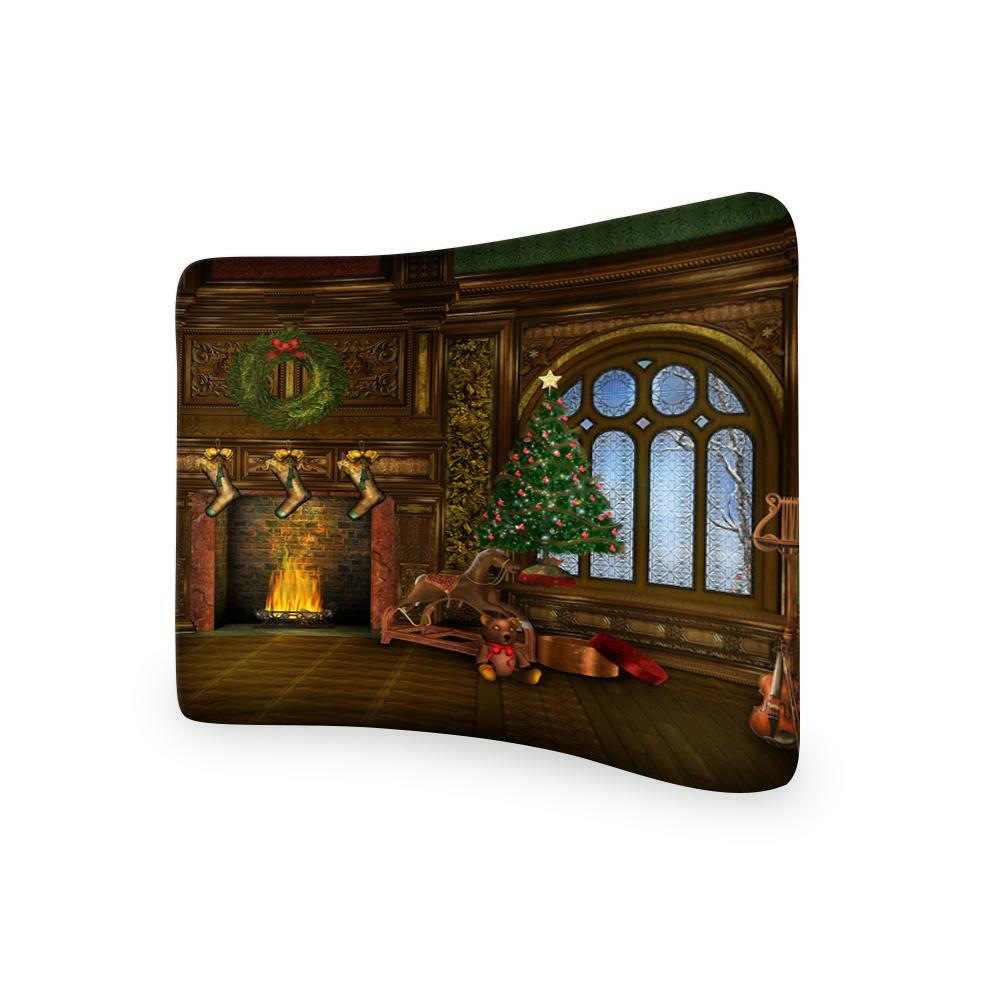 Christmas Photography CURVED TENSION FABRIC MEDIA WALL.