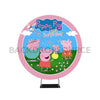 Peppa Pig Themed Circle Round Photo Booth Backdrop.