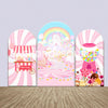 Rainbow Castle and Candyland  Themed Party Backdrop Media Sets for Birthday / Events/ Weddings.