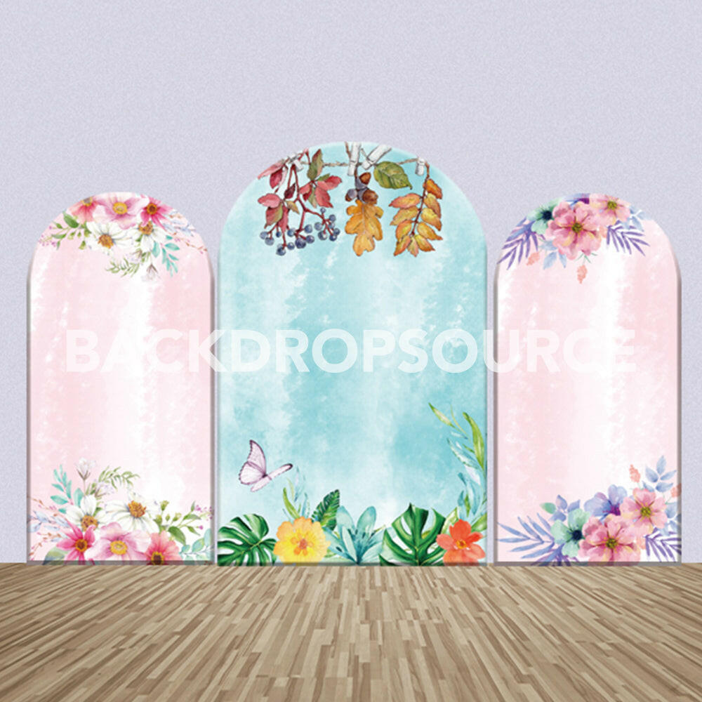 Floral Themed Party Backdrop Media Sets for Birthday / Events/ Weddings.