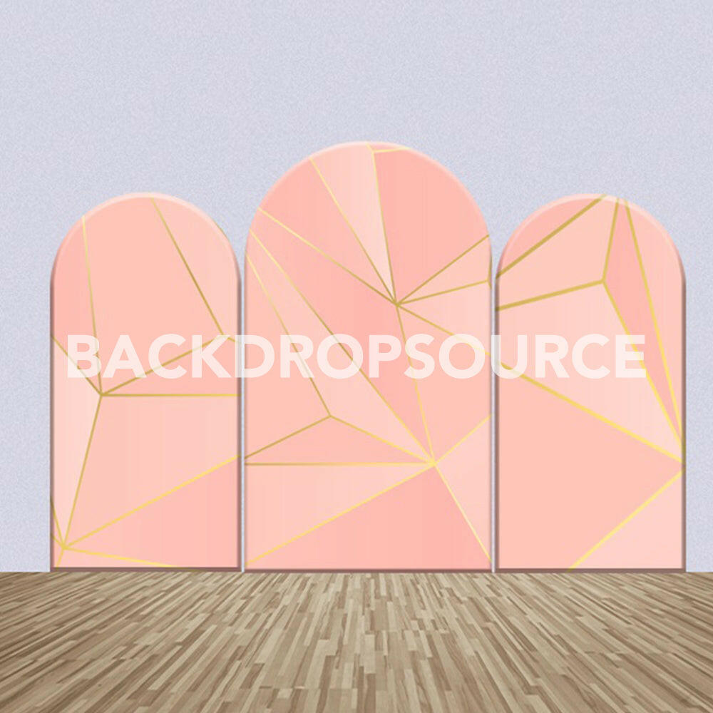 Peach Marble Themed Party Backdrop Media Sets for Birthday / Events/ Weddings.
