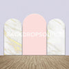 Peach and White Marble Themed Party Backdrop Media Sets for Birthday / Events/ Weddings.
