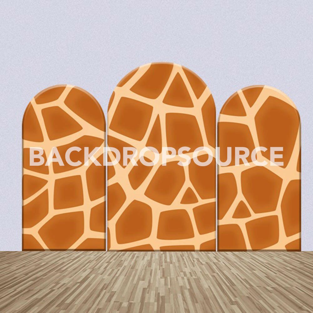 Giraffe Pattern Themed Party Backdrop Media Sets for Birthday / Events/ Weddings.