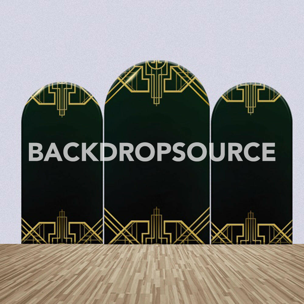 Black Arch Themed Party Backdrop Media Sets for Birthday / Events/ Weddings.