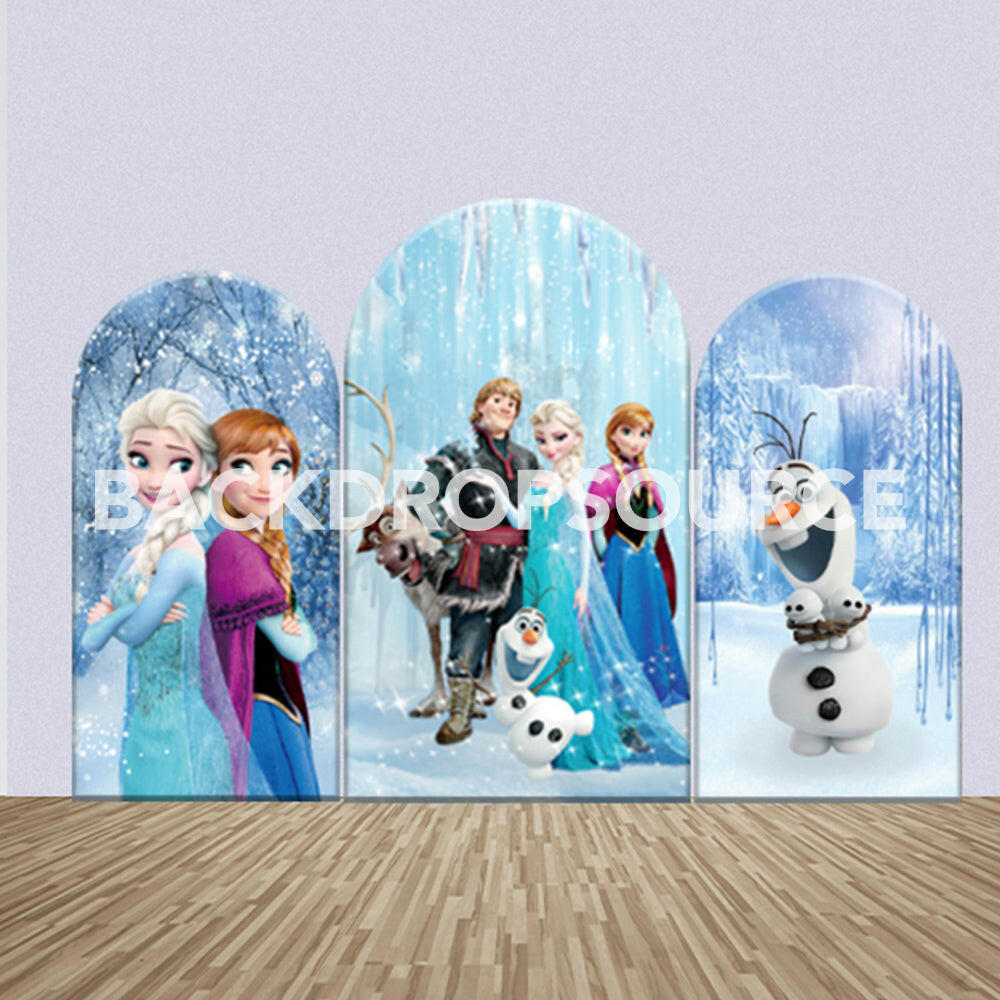 Frozen Princess Elsa Themed Party Backdrop Media Sets for Birthday / Events/ Weddings.