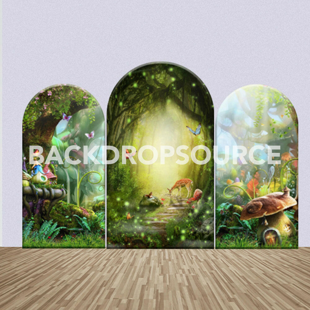 Fantasy Jungle Themed Party Backdrop Media Sets for Birthday / Events/ Weddings.
