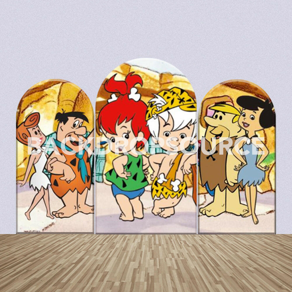 The Flintstones Themed Party Backdrop Media Sets for Birthday / Events/ Weddings.
