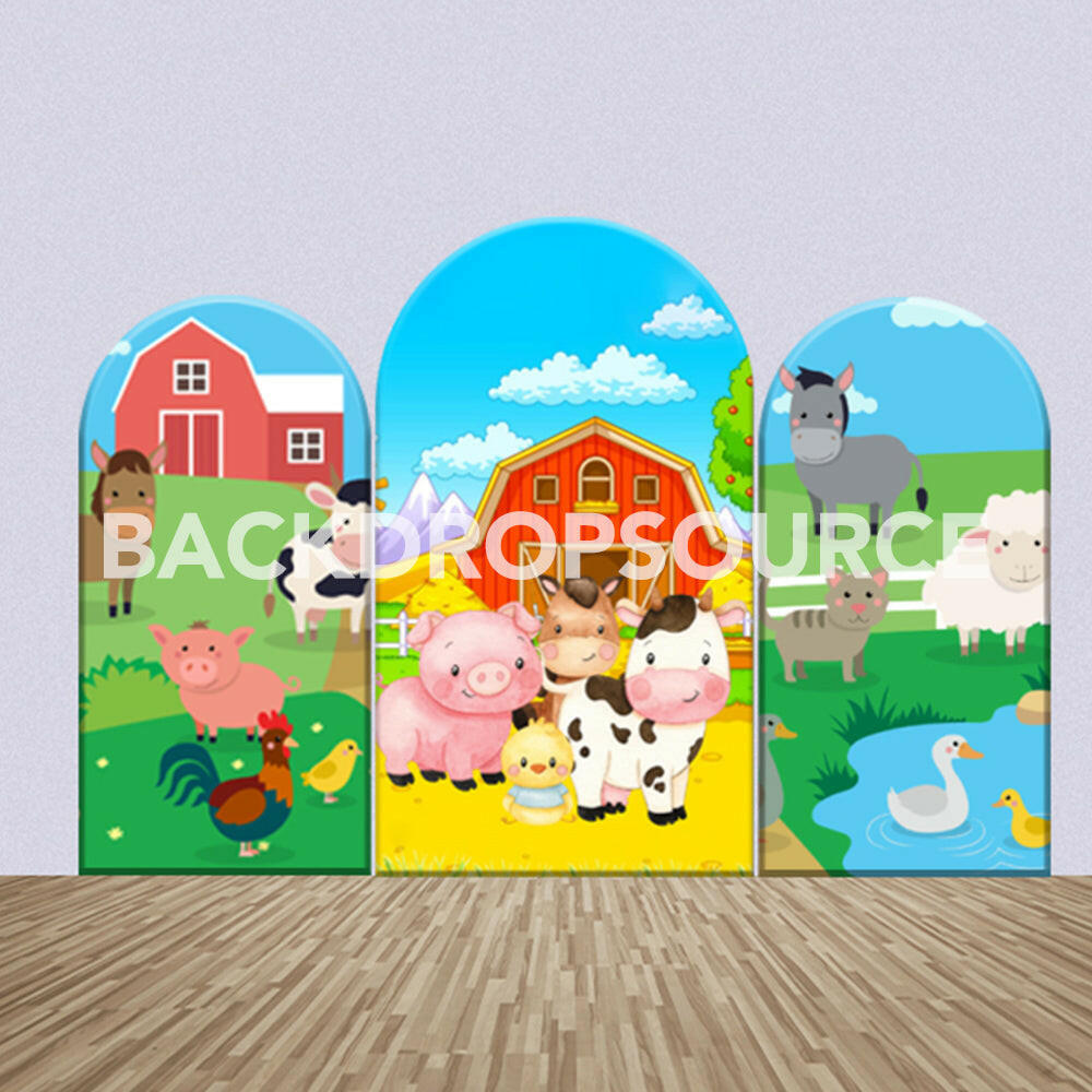 Farm Themed Party Backdrop Media Sets for Birthday / Events/ Weddings.