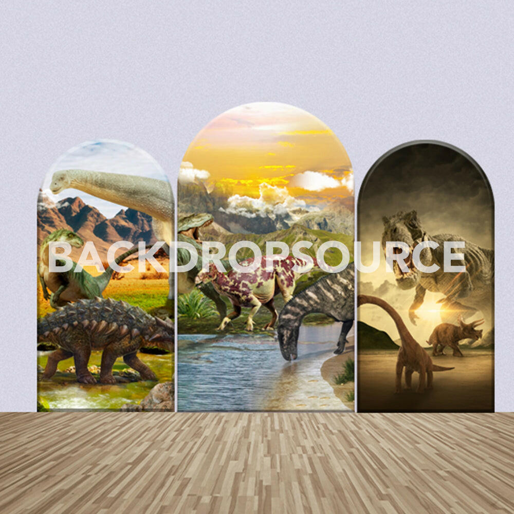 Dinosaur Themed Party Backdrop Media Sets for Birthday / Events/ Weddings.