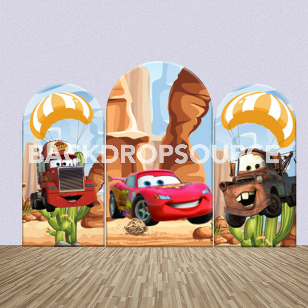 Cars Themed Party Backdrop Media Sets for Birthday / Events/ Weddings.