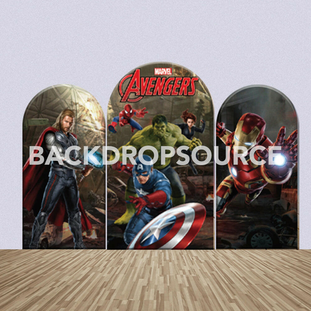 Avengers Themed Party Backdrop Media Sets for Birthday / Events/ Weddings.