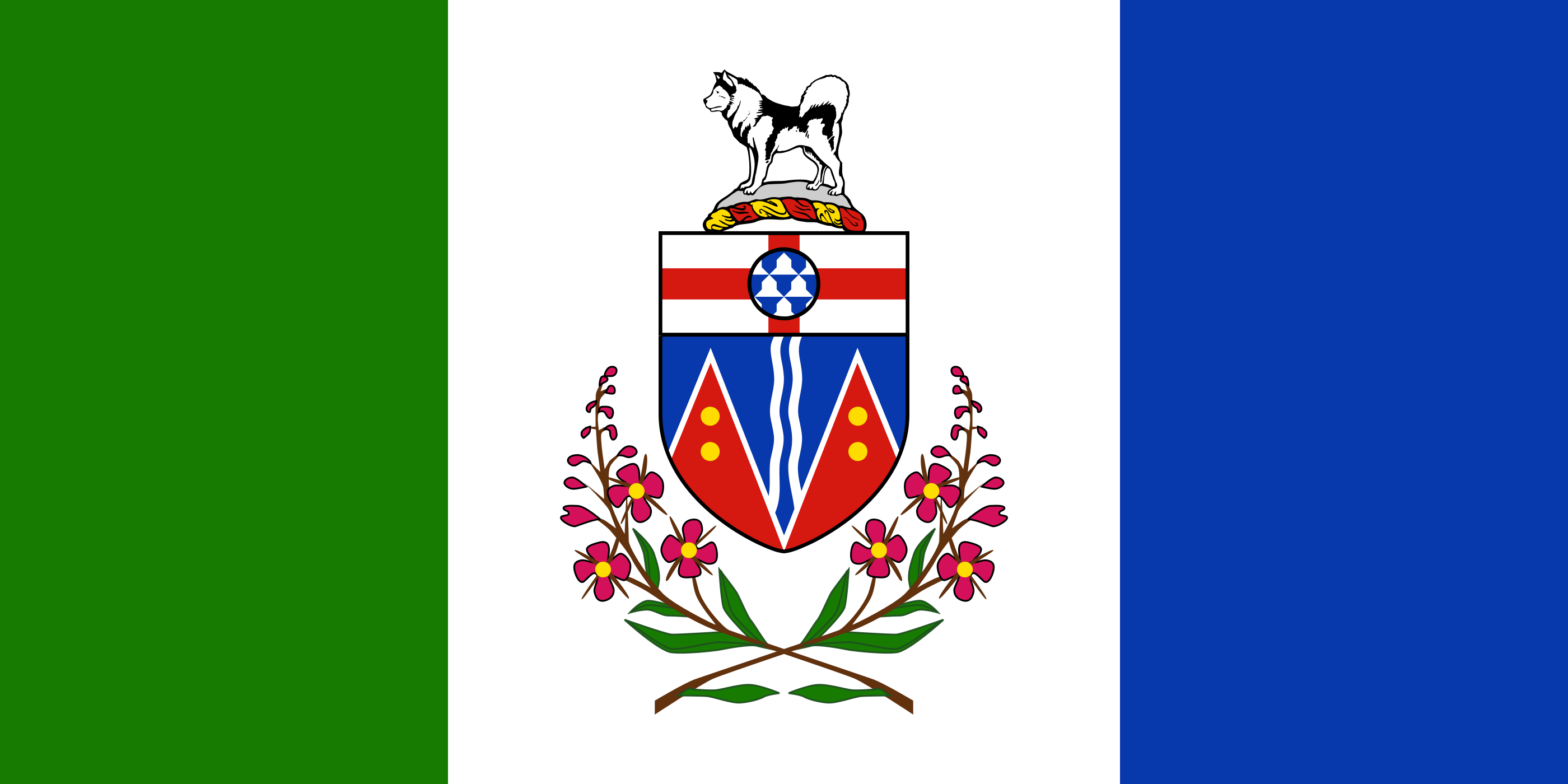 Yukon Territory Flag in TrueKolor Wrinkle Free Fabric.