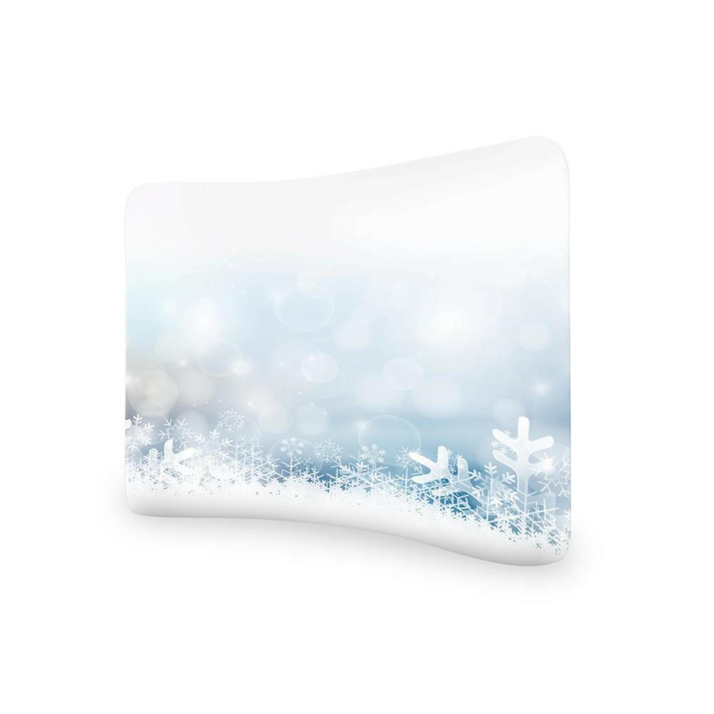 Winter Christmas CURVED TENSION FABRIC MEDIA WALL.