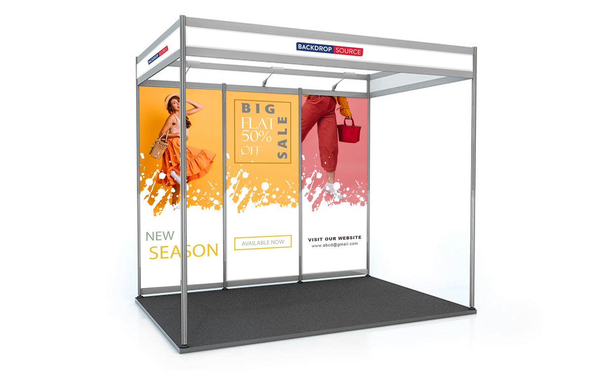 2m x 3m Shell Scheme Exhibition Graphics Display – Backdropsource New
