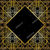 Diamond Gold Frame Gatsby Retro  Backdrop.