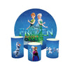 Frozen Princess Event Party Round Backdrop Kit - Model 2.