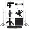 Double Wide Photography Backdrop Stand 6m Wide x 3m Tall.