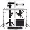 Muslin backdrop with backdrop stand for photography, ideal studio setup, high-quality seamless background