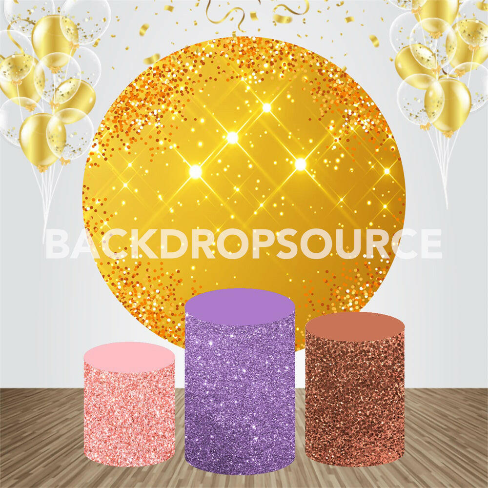 Glitter Event Party Round Backdrop Kit.