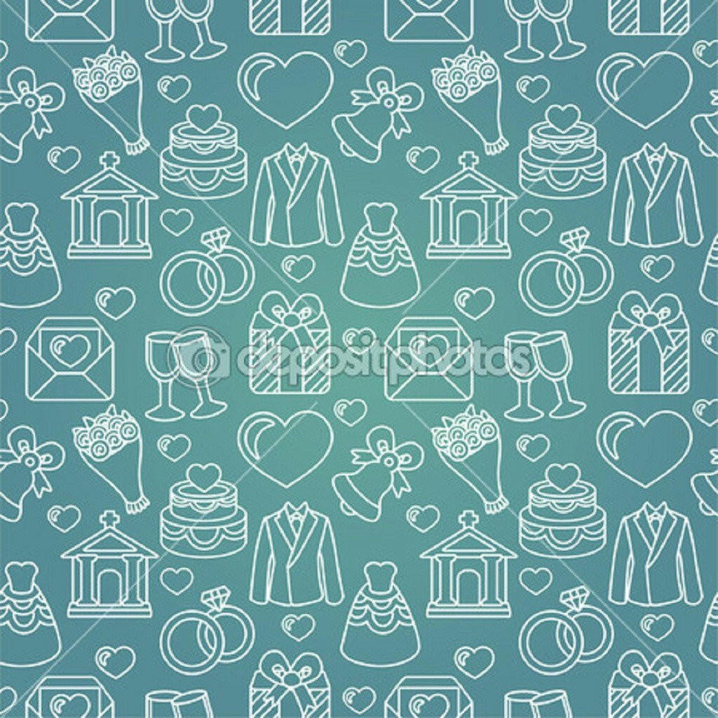 Wedding Celebration Theme Indelible Print Fabric Backdrop.