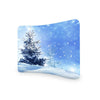 Frozen Tree Blue Glittering Sky CURVED TENSION FABRIC MEDIA WALL.