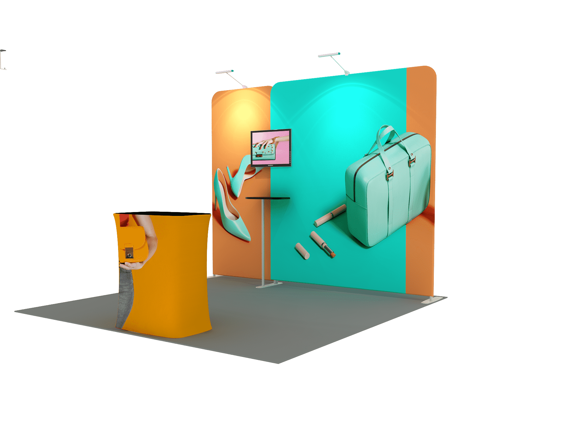 Portable Exhibit Display 3m x 3m - Model 1.