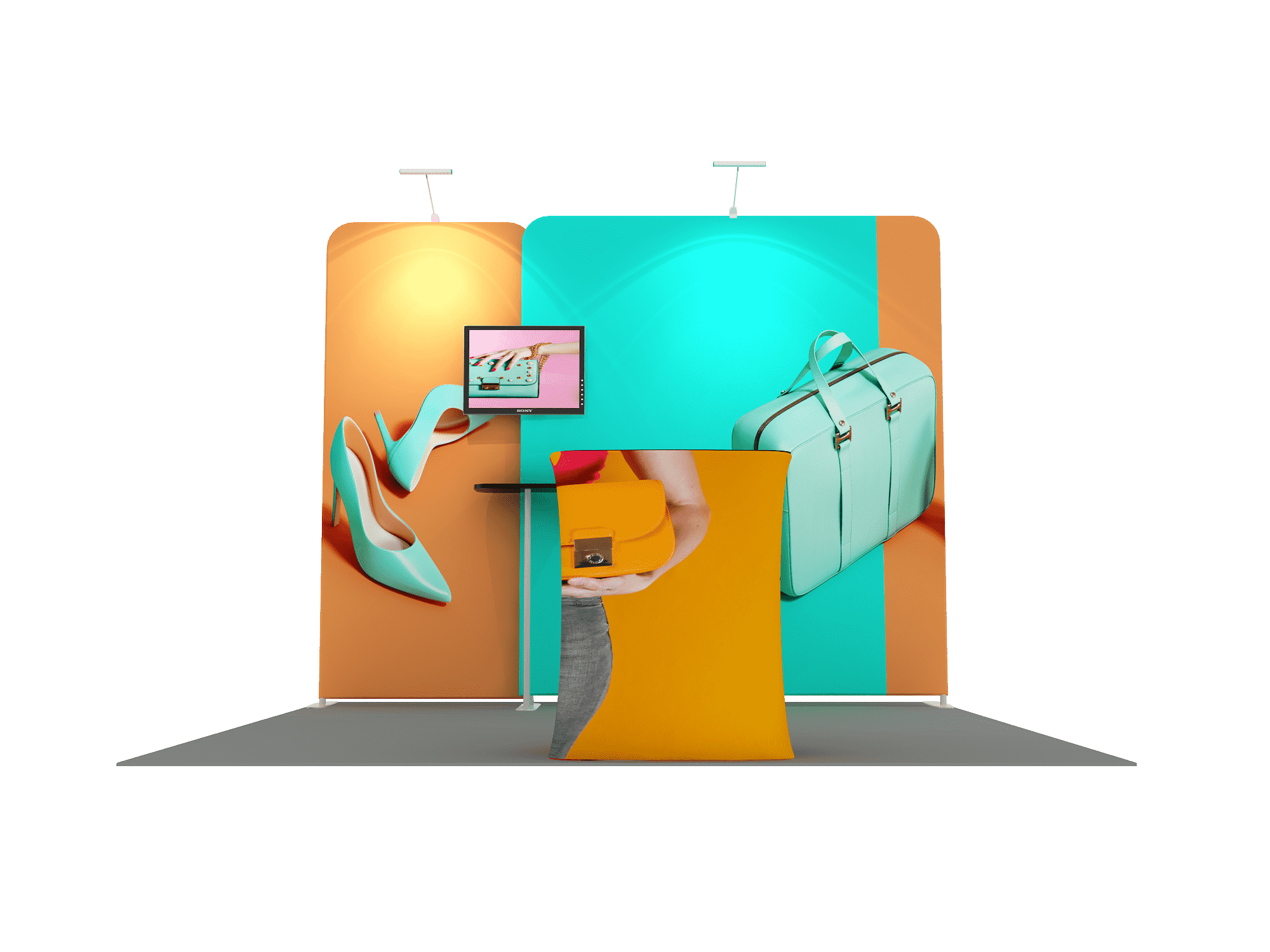 Portable Exhibit Display 3m x 3m - Model 1.