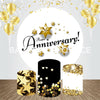 Anniversary Event Party Round Backdrop Kit.