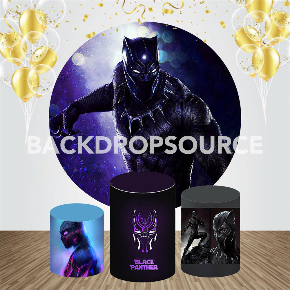 Black Panther Event Party Round Backdrop Kit.