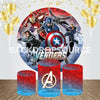 Avengers Captain America Event Party Round Backdrop Kit.