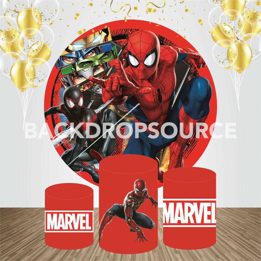 Spider Man Event Party Round Backdrop Kit.