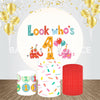 First Birthday Event Party Round Backdrop Kit.